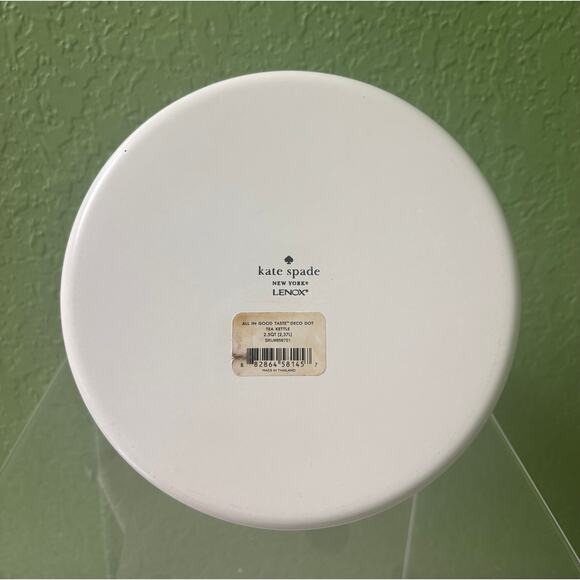 Kate Spade Lenox Tea Kettle Deco Polka Dot White Black 2.5qt Enamel Stainless - Picture 6 of 11